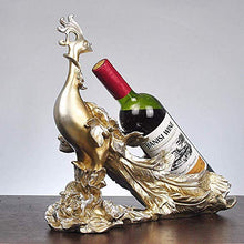 1yess Moderna Stile retrò Decorazioni artistiche Art Craft Peacock e Vino Rack per la casa Soggiorno Vino refrigeratore Regalo Cucina Tavolo da Pranzo Spazio di Risparmio Creativo Spazio 8bayfa