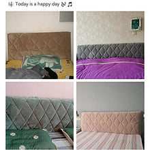 Copertura per Testiera per Letto Copri Testata Letto Matrimoniale/Singolo Premium Imbottita Elastica Copritestata Letto Velluto Fodera Protezione Anti-collisione Cuscino