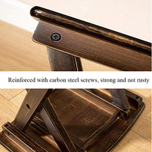Sgabello Pieghevole Color Noce Sedia da Pesca Portatile in Legno massello per Esterni Sedia Pieghevole da casa con Schienale Semplice