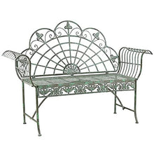 GaoF Panchina per terrazza Panchine per Il Tempo Libero da Esterno, Panchina da Giardino in ghisa Resistente alle intemperie e antiruggine, Panchine Decorative Singole e Doppie Retro con schienali e