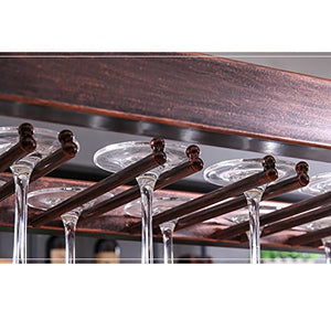 JFFFFWI Bicchiere da Vino in Vetro Rack Portabicchieri Sospensione Retro Decorazione Portabottiglie Bar Portabicchieri Portabicchieri Calice Portabottiglie portabottiglie (Dimensioni: 120 * 35cm)