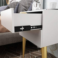 Comodini Comodino Comodino con 2 Bagagli cassetto Singolo Comodino gabinetto Comodino (Color : White, Size : 40x41.5x59cm)