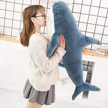 YiXing - Cuscino da lettura con squalo gigante, 15-140 cm, morbido, per regali di compleanno, bambola regalo per bambini (colore grigio, altezza: 45 cm 140 cm)