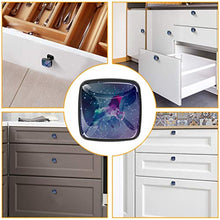 Set di 4 pezzi con maniglia quadrata per armadio da cucina, credenza, cassettiera, cassettiera, con viti, per cucina, comò, armadietto, bagno, armadio a forma di unicorno costellazione