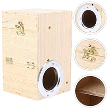 STOBOK Di Legno Nido di Uccello 1Pc Cockatiel Incastramento Box Creativo Casa di Uccelli Uccello Casa per La Gabbia di Uccello Vivaio Casella di Allevamento| 20X12x12cm