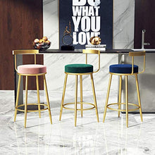 ZEH Sedia da Pranzo, Sedia, seggiolone, seggiolone, Sgabello Bar Sgabello Bar Sgabello Moderno sedie a Barre industriali Moderno Sgabello Rotondo for la Colazione FACAI (Color : Blau, Size : 75Cm)