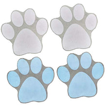 TOPBATHY 4 Pezzi Adesivi per Impronte di Cani Adesivi per Vasca Antiscivolo Decalcomanie Autoadesivi per Vasca (Grigio + Blu)