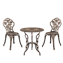 casa.pro Tavolo+2 SEDIE GHISA Antico Bronzo Bistro Set Giardino Set Seduta