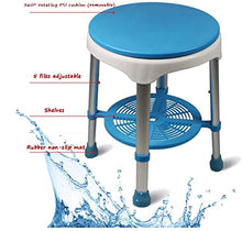 TUHFG Sgabello per Doccia Sgabello Doccia in Lega di Alluminio Bagno 360 Gradi Sedia da Bagno Rotante Antico Antiscivolo Sgabello Doccia Donne Incinte Carico Massimo 100kg Sedia da Bagno 100kg