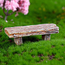 QULONG Ornamenti da Giardino Esterno Micro Paesaggio Romantico Artigianato Resina Doppio Sgabello Panca Arredo Figurine da Giardino - Nero