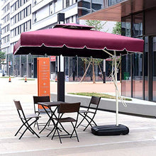 FWZJ Ombrellone da Appendere sfalsato 7x7Ft Ombrellone da Esterno con Doppia Presa d'Aria, ombrelloni Protezione Solare, Base a Croce