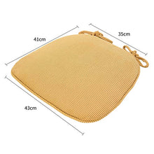 SWECOMZE 2 cuscini per sedia, 43 x 41 x 35 cm, cuscino per sedia, cuscino per sedia, con nastri, sedia da giardino (blu)