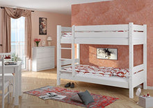Erst-Holz Letto a Castello Bianco Anche per Adulti 80X200 nicchia 80cm divisibile 60.16-08WT80