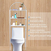 Mensola Per WC In Ferro,Multi-funzionale 3 livelli sopra  Scaffale per bagno  Organizzatore salvaspazio bianca