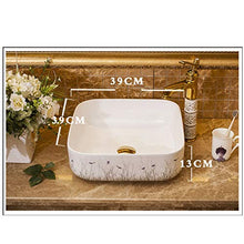 lilili Lavabo da Appoggio Lavabo da Appoggio Lavandino Bagno Lavabo in Ceramica Lavandino Lavabi Bianca Ovale 39x39x13cm (Color : No Accessories)