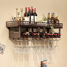 YWYW Portabottiglie da Vino a Parete portabottiglie Creativo Porta Calice portabottiglie per Vino da Cucina Bar Ristorante (Dimensioni: 100 * 30 * 30 cm)