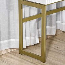 homcom Toeletta da Camera in MDF e Metallo, Tavolo per Trucco con 3 Cassetti 100x40x76cm Bianco e Oro