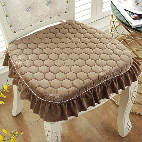 XHNXHN Cuscini per sedie da Pranzo Spessi Europei, Cuscini per sedili Corti in Peluche Cuscini per sedili per Esterni Antiscivolo per Interni Decorazioni per la casa Cuscini per sedie Lavabili con