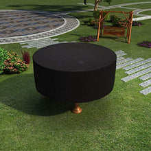 HSBAIS Tondo Copertura per Mobili da Giardino, 2 210D} Copertura Tavolo Giardino Esterno Impermeabile Antivento per Giardino Mobili Tabella per Tavolo e Sedie da Esterni,Black_120x75CM