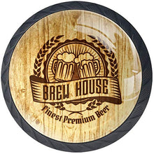 Creative Beer Stamped Woodgrain Pomelli per Porta Set di 4 Pomelli per Mobili Manopole per Cassetti Cucina Armadio Vetro