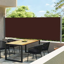 Tidyard Tenda Laterale Retrattile per Patio,Resistente ai Raggi UV e all'Acqua,600x160 cm Marrone
