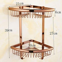 Rjj. Bagno d'angolo mensole a doppio strato con montaggio a parete Vintage industriale d'angolo Rack antico dell'organizzatore di immagazzinaggio con intagli retrò parete di stile Mounted Drilling Sho