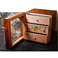 NIHAOA Accessori del Sigaro Corrosione a Tre Strati Grande capacità Cigar Humidor - Cigar Humidor Cigar Cabinet Portatile Legno di Cedro Idratante Cigar Box Buon apporto di umidità