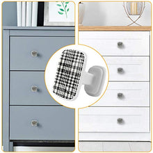 Plaid bianco nero 4 PCS Pomelli per Porta, Pomolo per Mobile, Pomelli per Mobili con Viti, Maniglia per Armadietto, Pomelli per Porta, Pomelli per Cassetti per Porta, Armadio, Cassetto e Credenza