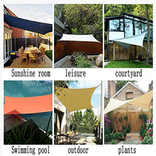 TRITTHOCKER Tenda a Vela, di Forma Rettangolare, terrazza con Giardino Piscina Protezione Solare, Tenda a Vela, Giardinaggio Camping Impermeabile baldacchino,4x4m