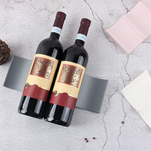 Hemoton - Porta vino in stile europeo, in plastica, con visualizzazione di bottiglie di vino, impilabile, impilabile, per armadietti da cucina, colore: grigio scuro