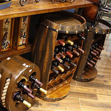 Portabottiglie da appoggio in Legno a Botte ， Portabottiglie da appoggio da 23 Bottiglie ， Organizzatore di stoccaggio a Botte in Legno Espositore per liquore al Bar della Cucina di casa
