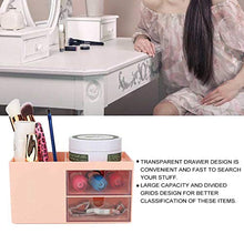 Scatola portaoggetti per organizer per trucco Cassetto multifunzione da tavolo Cassetto portaoggetti per cancelleria per gioielli Portaoggetti per ufficio Home(Rosa)