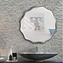 Specchio semplice di modo rotonda senza telaio bagno specchio di trucco Modern Hotel Casa Wallmounted ondulate laterale Specchio Veranda bellezza specchio decorativo Specchio for il trucco Ingrandire