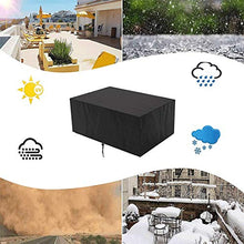 QINGXI Coperture per Set Arredo Giardino 125 X 125 X 74cm Telo Protettivo Rettangolare per Tavolo e Sedie da Esterni, Tessuto Oxford 600D, Impermeabile e Resistente UV
