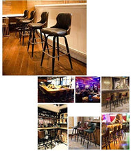 Yxsd Bar Stool 360 ° Girevole Schienale, Cuoio dell'unità di Elaborazione Esterni, poggiapiedi, Sedie industriali for la Prima Colazione, Contatore, Cucina e casa (Color : Brown)