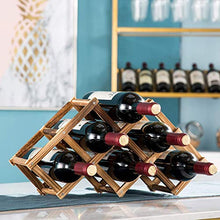Anyeat Legno per 6 Bottiglie di Vino, Portabottiglie di Vino con Ripiani Pieghevoli Spazio Minimo Portabottiglie Tradizionale Ideale per Conservare Vini di Alta qualità