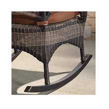 XinQing-Sedia a Dondolo Sedia a Dondolo all'aperto reclinabile, Telaio in Lega di Alluminio, Sedia retrò PE Rattan, Adatta per Giardino, terrazzo, Cortile 60x86x89cm
