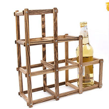 maxgoods Organizer per Esposizione Portabottiglie in Legno per Vino Rosso da 3/6/10.Marrone L