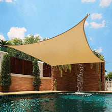 LOGO Tenda a Vela Rettangolare 2.5x3m Impermeabile e Resistente Vela Ombreggiante Resistente all'Acqua per Giardino, Terrazza, Campeggio, Patio, Party,Esterno, Beige