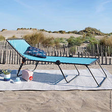 Lafuma Lettino, Pieghevole con schienale regolabile, Sospensione a lacci, Siesta L, Batyline, Blu, LFM2293-8547