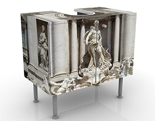 Mobile per lavabo design Fontana Di Trevi 60x55x35cm, basso, Larghezza: 60cm, regolabile, mobiletto da lavandino, lavandino, mobiletto da lavabo, lavabo, mobiletto, bagno, bagnetto, mobile da bagno