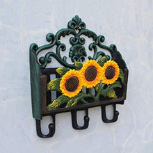 YONGYONGCHONG, cassetta delle lettere Cast Iron Letter Box Insert riviste Debris Stoccaggio Ganci Giardino Ornament Sunflower