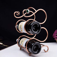 FYLHX 4 Bottiglia Controsoffitto Cremagliera del Vino Freestanding Rame semplicità Cremagliera del Bicchiere di Vino Cucina Bar Intrattenimenti Soggiorno Decorazione della Casa Cremagliera del Vino