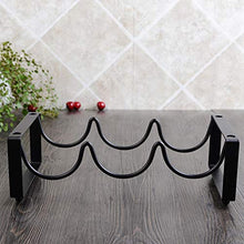 Yardwe Porta bottiglie da vino del cavo del metallo supporto di esposizione del vino del basamento del supporto del vino di posizione per l'accessorio domestico (3 bottiglie Holds)