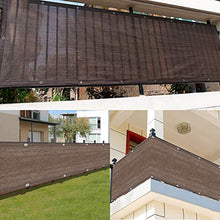 WUZMING Frangivista Balcone All'aperto Recinzione Copertura per Protezione della Privacy HDPE Anti UV con Occhielli Giardino Patio Copertura Balcone (Color : Brown, Size : 1.5x7m)