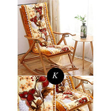 LTPY Cuscino Universale per Sedia a Dondolo, Addensato Pieghevole Monopezzo per Sedia in Vimini, Antiscivolo Staccabile Lavabile e Girevole per Sedia a Dondolo Mat-k 48x120cm (19x47 Pollici)