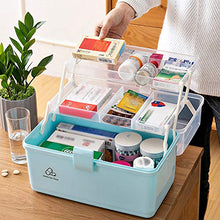 Tomyeer, scatola di primo soccorso multifunzionale per medicinali, portatile, per uso domestico, grande capacità, scatola per pillole e droghe, rosa
