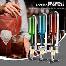 LQKYWNA Dispenser di Bevande a Parete, 3 Portabottiglie Ottico Distributore A Parete Bevande Distillati di Vino Portabottiglie Liquore per Bar da Casa