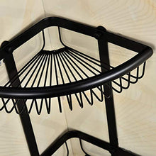 SWNN bathroom shelves Bagno d'angolo mensole a doppio strato con montaggio a parete Vintage industriale d'angolo Rack antico dell'organizzatore di immagazzinaggio con intagli retrò parete di stile Mou