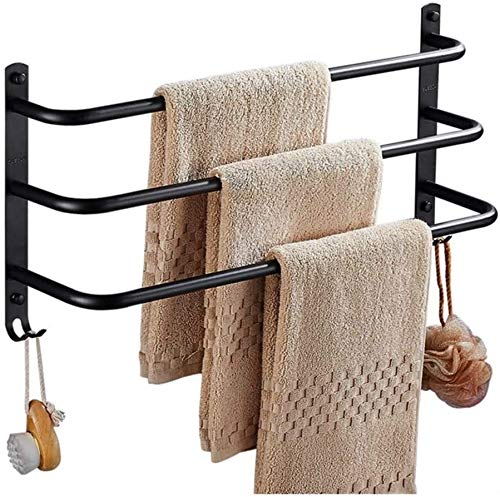 Portasciugamano Portasciugamani Portasciugamani A 3 Livelli In Acciaio Inossidabile 304 Portasciugamani Triplo Con Luce Nera Portasciugamani Bagno Cucina Creativo Organizer Da Bagno Portas(Color:40cm)